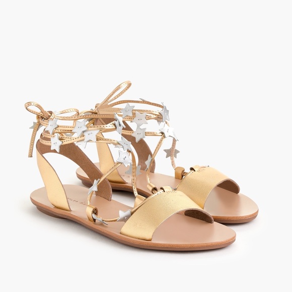 Loeffler Randall Shoes - J.Crew X Loeffler Randall® Starla Ankle Wrap Leather Sandals Size 6